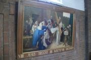 De Boschwegse kerk Onze Lieve Vrouw van de Heilige Rozenkrans. Kruiswegstatie uit 1934, gesigneerd door A.v.d. Laar. Achtste statie: Jezus troost de wenende vrouwen. Voor meer details klik hier.